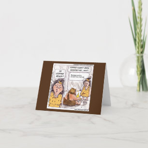 Rick London Prehistorische Coffee Funny Cartoon Kaart