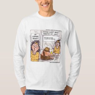 Rick London Prehistorische Coffee Funny Cartoon T-shirt
