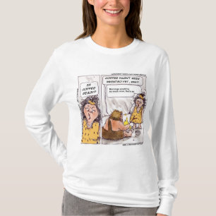 Rick London Prehistorische Koffie Grappige Cartoon T-shirt