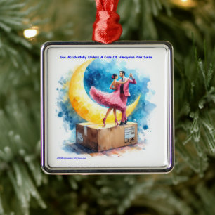 Rick London Roze Himalaya Salsa Grappig Metalen Ornament