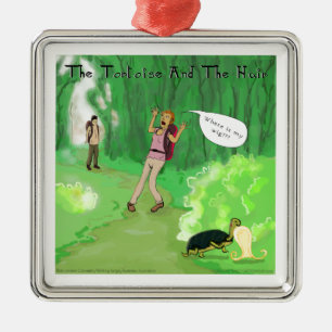 Rick London Schildpad En De Pruik Haar Grappig Metalen Ornament