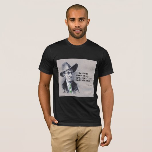 Rick London & Tom Kerr James Joyce & Ego Quote T-shirt (Voorkant volledig)