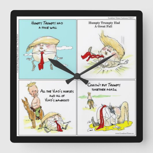 Rick London "Trumpty Dumpty" Funky Wall Horloge (Recto)