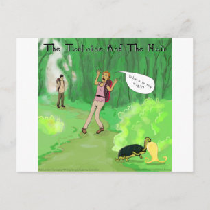 Rick London Turtle and the Wig Hair Funny Briefkaart