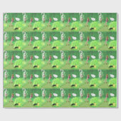 Rick London Turtle and the Wig Hair Funny Cadeaupapier (Vlak)