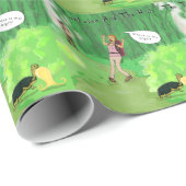 Rick London Turtle and the Wig Hair Funny Cadeaupapier (Rol Hoek)