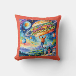 Rick London Vegan ziet meateator in de ruimte grap Kussen