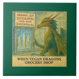 Rick Londons Vegan Draken Boodschappen Doen Grappi Tegeltje