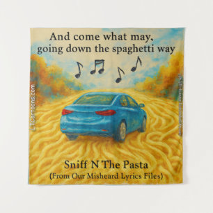 Rick Londons verkeerd verstane songteksten Spaghet Wandkleed