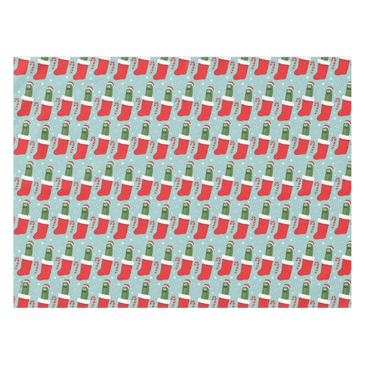 Rick & Morty Christmas Pickle Rick Pattern Tafelkleed (Voorkant (Horizontaal))