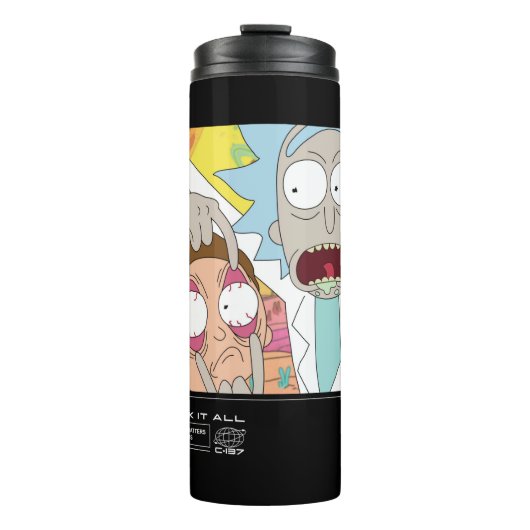 Rick Open Morty's Eyes Quote Graphic Thermosbeker (Voorkant)