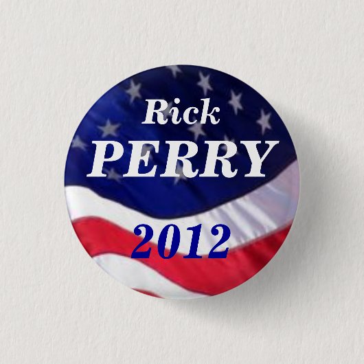 Rick Perry 2012-toets Ronde Button 3,2 Cm (Voorkant)