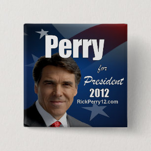Rick Perry 2012 Vierkante Button 5,1 Cm