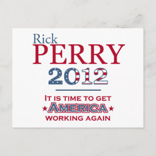 Rick Perry 2012 voor president-postkaart Briefkaart