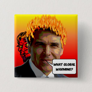 Rick Perry Vierkante Button 5,1 Cm