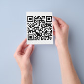 Rick Roll QR Code Gerickt Flyer (Hand)