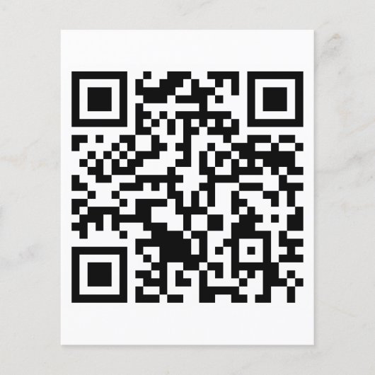 Rick Roll QR Code Gerickt Flyer (Voorkant)