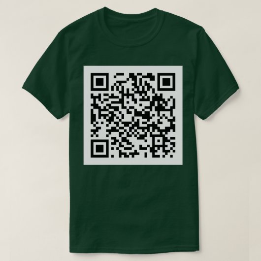 Rick Roll QR Code Kussen T-shirt (Design voorkant)