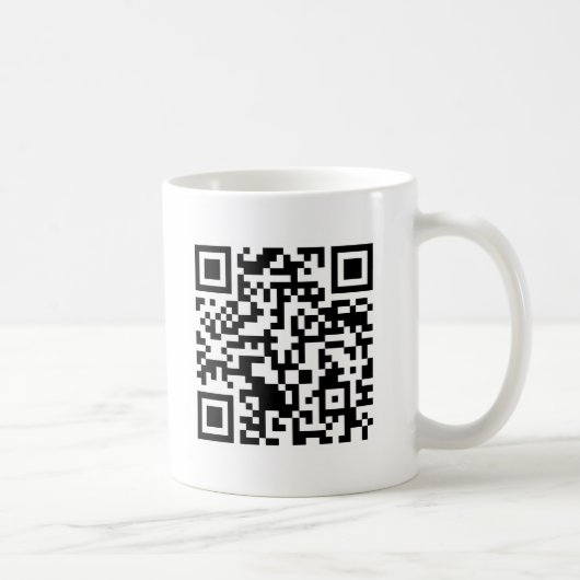 Rick Roll QR Code Rickrolled Koffiemok (Rechts)