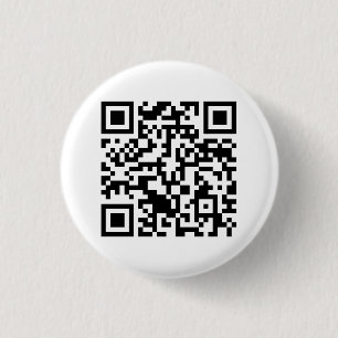 Rick Roll QR Code Rickrolled Ronde Button 3,2 Cm
