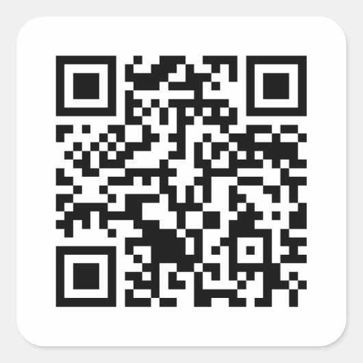 Rick Roll QR Code Rickrolled Vierkante Sticker (Voorkant)