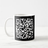 Rick Roll QR Code Sticker Koffiemok (Links)