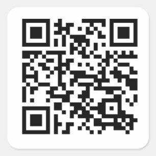Rick Roll QR-code Vierkante Sticker