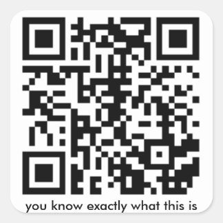 Rick Roll QR-code Vierkante Sticker