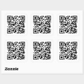 Rick Roll QR-code Vierkante Sticker (Vel)