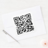 Rick Roll QR-code Vierkante Sticker (Envelop)