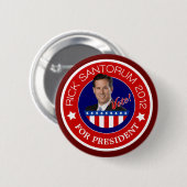 Rick Santorum 2012 Ronde Button 5,7 Cm (Voorkant /achterkant)