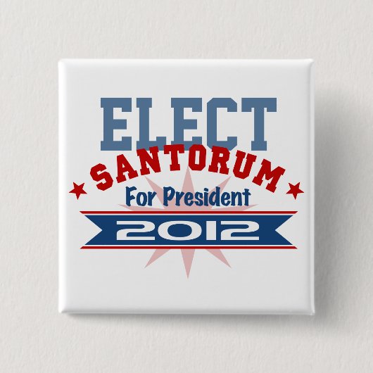 Rick Santorum 2012 Vierkante Button 5,1 Cm (Voorkant)