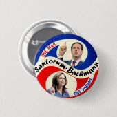 Rick Santorum / Michele Bachmann Ronde Button 5,7 Cm (Voorkant /achterkant)