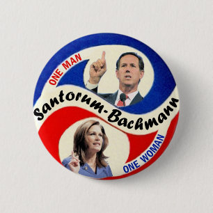 Rick Santorum / Michele Bachmann Ronde Button 5,7 Cm
