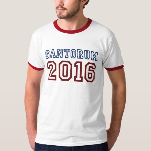 Rick Santorum President 2016 Athletic Font T-shirt (Voorkant)