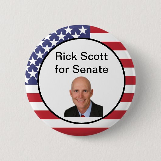 Rick Scott voor Senate Button (Voorkant)