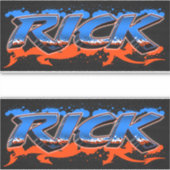 Rick Vorname Name Graffiti Aufkleber Sticker (Voorkant)