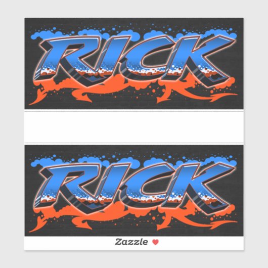 Rick Vorname Name Graffiti Aufkleber Sticker (Vel)