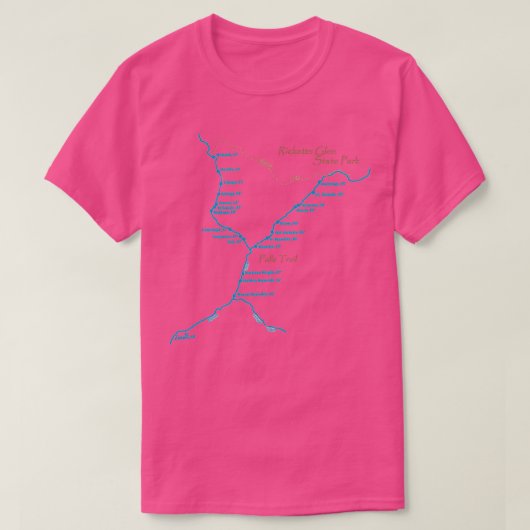 Ricketts Glen herfsten map T-shirt (Design voorkant)