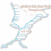 Ricketts Glen SP - Herfsten Trail (groot) Sticker (Voorkant)