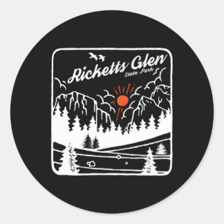 Ricketts Glen State Park Pennsylvania Modern PN Ronde Sticker