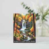 Ricketts Glen State Park Reizen Briefkaart (Staand voorkant)