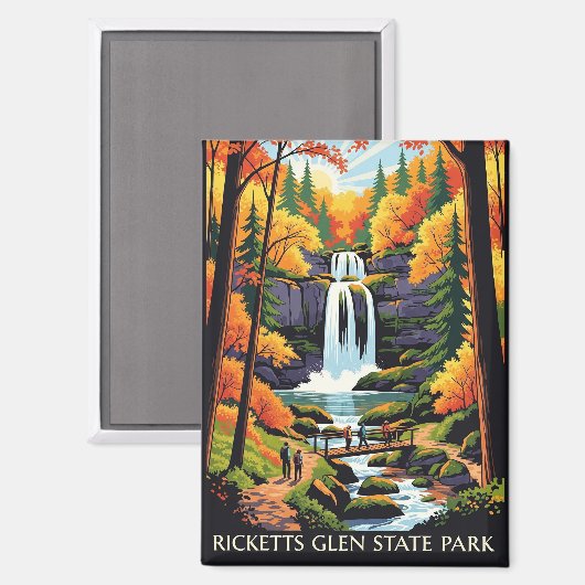 Ricketts Glen State Park Reizen Magneet (Voorkant / Achterkant)