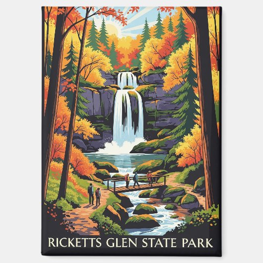 Ricketts Glen State Park Reizen Magneet (Voorkant)