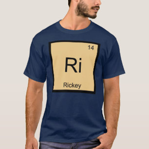 Rickey Naam Chemie Element Periodiek Systeem T-shirt