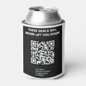 Rickroll QR code Blikjeskoeler (Blikje Voorkant)