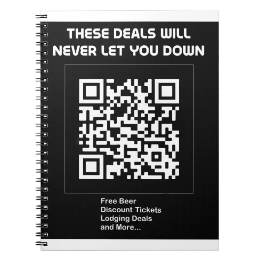 Rickroll QR-code Notitieboek (Voorkant)