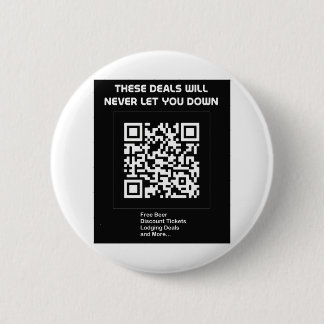 Rickroll QR-code Ronde Button 5,7 Cm