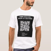 Rickroll QR-code T-shirt (Voorkant)