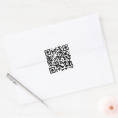 rickroll qr-code vierkante sticker (Envelop)